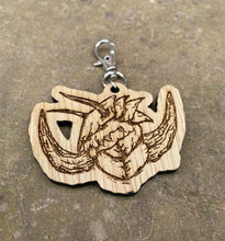 Load image into Gallery viewer, Aggron Wooden Engraved Keyring Charm