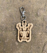 Load image into Gallery viewer, Bee Love Wooden Engraved Keyring Charm