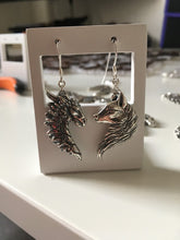 Load image into Gallery viewer, Sterling Silver Dragon/Wolf Earrings