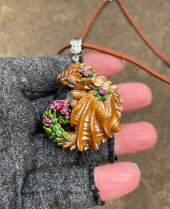 Flower Dragon Pendant and Box