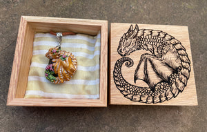 Flower Dragon Pendant and Box
