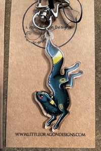 Umbreon Double Sided Clear Acrylic Charm