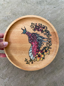 Butterfly Dragon Handpainted Dish