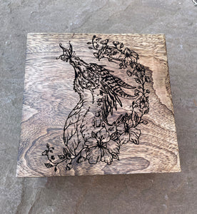 Butterfly Dragon Wooden Box