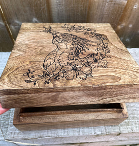 Butterfly Dragon Wooden Box