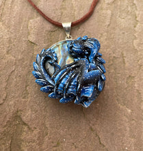 Load image into Gallery viewer, Moon Guardian Labradorite Dragon Necklace