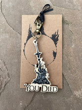 Load image into Gallery viewer, &#39;You Died&#39; Bonfire Wooden Charm