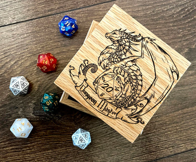 Dungeon Master Solid Oak 9cm Wooden Box