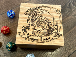 Dungeon Master Solid Oak 9cm Wooden Box