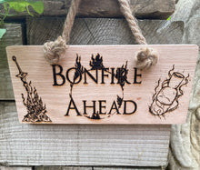 Load image into Gallery viewer, Bonfire Ahead Wooden Hanging
