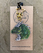 Load image into Gallery viewer, Green Dragon Cherry Wood Charm