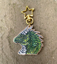 Load image into Gallery viewer, Green Dragon Cherry Wood Charm