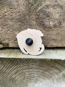 D20 Dragon Wooden Pin