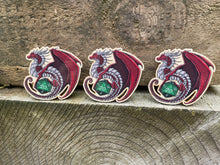 Load image into Gallery viewer, D20 Dragon Wooden Pin