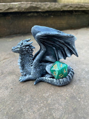 White/Black Resin Dice Dragon