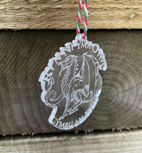 Load image into Gallery viewer, &#39;Ry&#39;n ni yma o hyd&#39; Welsh Dragon Decoration