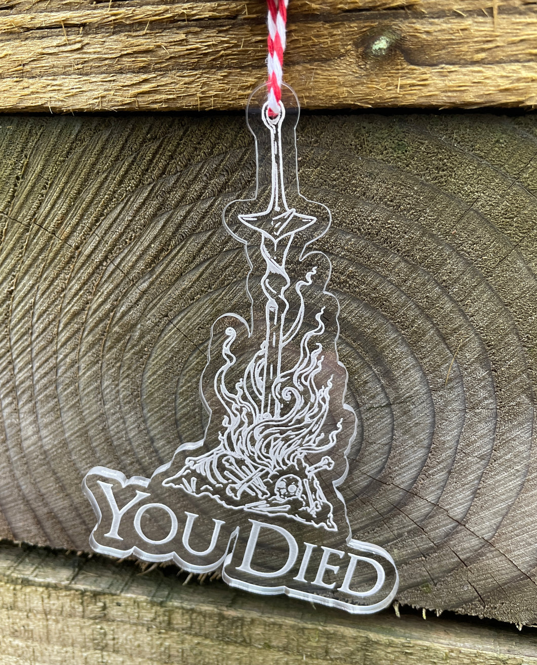 Bonfire 'You Died' Acrylic Decoration