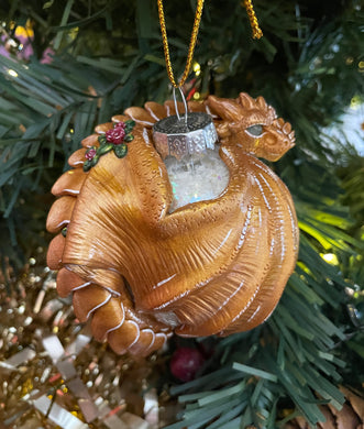 Golden Flower Dragon Bauble