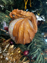 Load image into Gallery viewer, Golden Flower Dragon Bauble