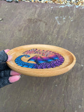 Load image into Gallery viewer, Sleepy Sunset Dragon Handpainted Wooden Trinket Dish