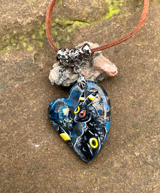 Umbreon Painted Stone Pendant