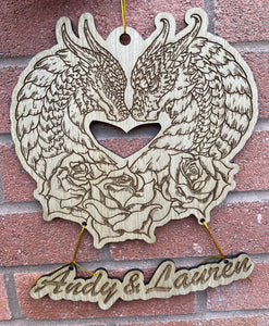 Love Dragons Valentine Wall Hanging (Customisable Names)