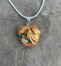 Load image into Gallery viewer, Little Labradorite Dragon Pendant (Custom Paint)