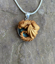 Load image into Gallery viewer, Little Labradorite Dragon Pendant (Custom Paint)