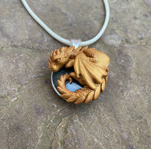 Load image into Gallery viewer, Little Labradorite Dragon Pendant (Custom Paint)