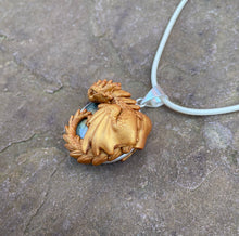 Load image into Gallery viewer, Little Labradorite Dragon Pendant (Custom Paint)