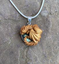 Load image into Gallery viewer, Little Labradorite Dragon Pendant (Custom Paint)