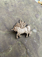 Load image into Gallery viewer, Unicorn Engraved Pin Wooden Badge