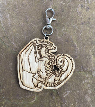 Load image into Gallery viewer, Floating Dragon Wooden Engraved Charm