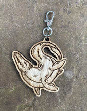 Load image into Gallery viewer, Happy Mosasaur Engraved Wooden Charm