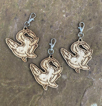 Load image into Gallery viewer, Happy Mosasaur Engraved Wooden Charm