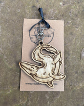 Load image into Gallery viewer, Happy Mosasaur Engraved Wooden Charm
