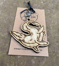 Load image into Gallery viewer, Happy Mosasaur Engraved Wooden Charm