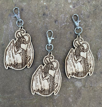 Load image into Gallery viewer, Elegant Dragon Engraved Wooden Charm