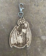 Load image into Gallery viewer, Elegant Dragon Engraved Wooden Charm