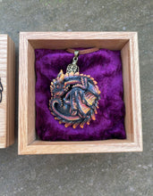 Load image into Gallery viewer, Ember the Sleeping Labradorite Guardian Dragon Pendant