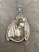Load image into Gallery viewer, Elegant Dragon Engraved Wooden Charm