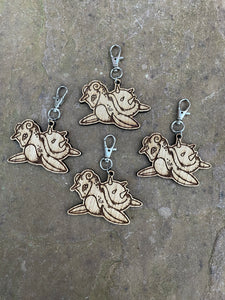 Plush Lapras Engraved Wooden Charm