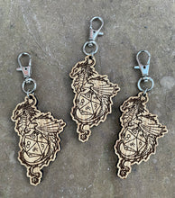 Load image into Gallery viewer, Dice Dragon Engraved Wooden Charm