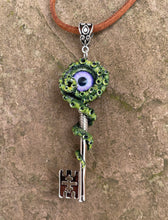 Load image into Gallery viewer, Seaweed Green Kraken Key Pendant