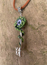 Load image into Gallery viewer, Seaweed Green Kraken Key Pendant