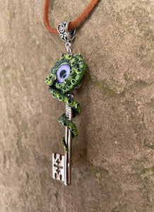 Seaweed Green Kraken Key Pendant