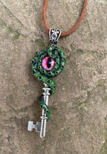 Load image into Gallery viewer, Red Eyed Kraken Key Pendant