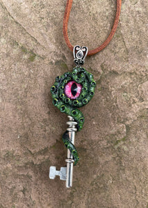 Red Eyed Kraken Key Pendant