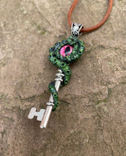 Load image into Gallery viewer, Red Eyed Kraken Key Pendant