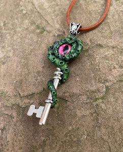 Red Eyed Kraken Key Pendant